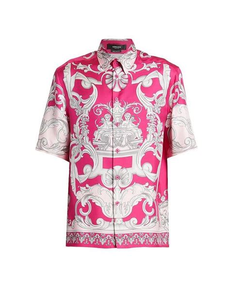 versace pink silk shirt|Versace silk shirts for cheap.